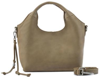 2.WAHL FredsBruder Crossovertasche Mini Stay With me Greyish Khaki Leder