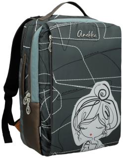 2.Wahl Anekke Tagesrucksack mit Laptopfach Sophia Auralis Olivgrün Nylon