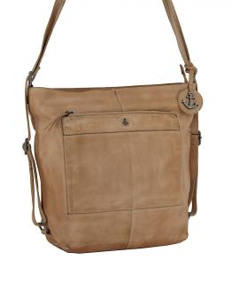 2in1 Henkeltasche Rucksack Harbour2nd AL Cayenne Used Look Caramel