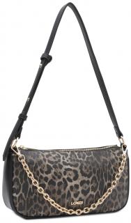 Abendtasche Phaedra mit Leoprint Braun Mix L.Credi Kette