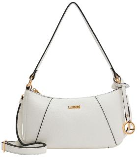 Abendtasche vegan L.Credi Michaela elegant Kontrast weiß