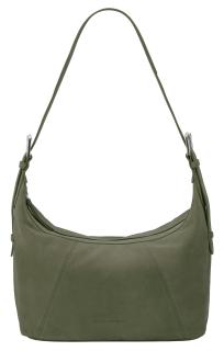 Alyssa Icon Cozy Knautschtasche Veloursleder Les Visionnaires olivgrün