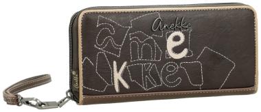 Anekke Longwallet Muse Bloom dunkelbraun Ziparound