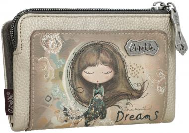 Anekke Real Wallet flexibel Glitzer beige taupe