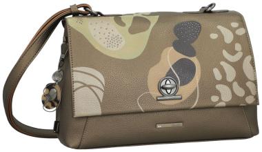 Anekke rechteckige Schultertasche Sophia Gaia metallic Überschlag