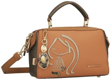 Anekke sytlische Kurzgrifftasche orange Sophia bestickt Gaia