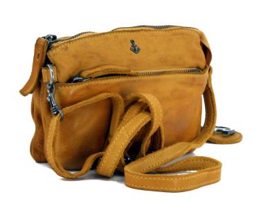 Bauchtasche Perla Mustard senfgelb Harbour2nd Leder Vintage