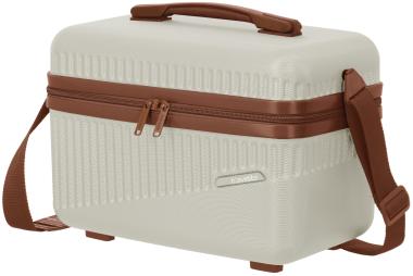 Beautycase Travelite Bali weiß cognac Hartschale 