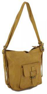 Beuteltasche Lederrucksack Lola Harbour2nd Mustard gelb