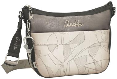 Beuteltasche beige braun Anekke Sophia Auralis Ziernähte