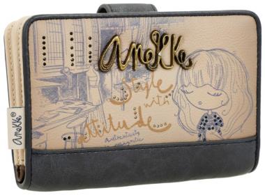 Briftasche dunkelblau beige Glitzer Anekke Mademoiselle Studio