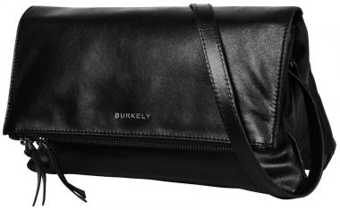 Burkely Schultertasche Leder Creased Crystal Black 