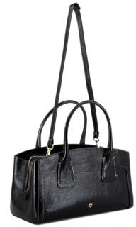 Caleidos Kurzgrifftasche Lackleder gekrinkelt Black Caleidos Kurzgrifftasche Lackleder gekrinkelt Black