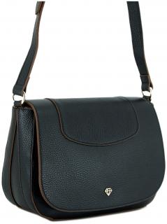 Caleidos Schultertasche schwarz mit braunen Akzenten Caleidos Schultertasche schwarz mit braunen Akzenten