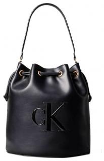 Calvin Klein Bucket Bag Raised CK Large Black 