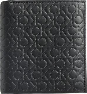 Calvin Klein CK Black Herrengeldtasche Perfed Trifold 6CC W/Coin Schwarz