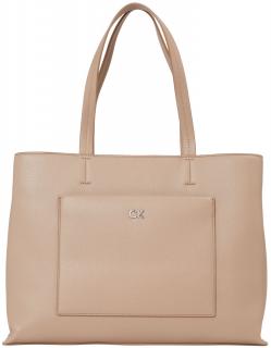 Calvin Klein Henkeltasche Chanterelle dunkelbeige Medium Tote Pebble Daily