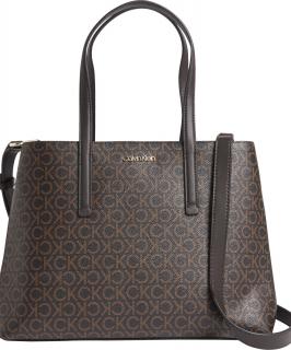 Calvin Klein Henkeltasche Must Tote Crossover Brown Mono