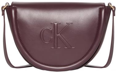 Calvin Klein Überschlagtasche Saddle Raised bordeaux CK