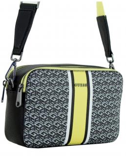 Camera Bag Guess Rainee Logodruck schwarz gelb 