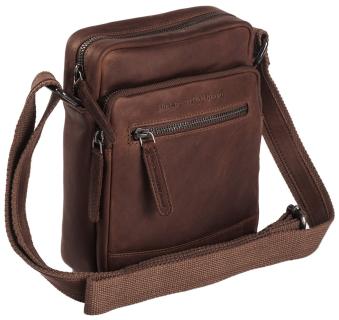Crossbody Bag dunkelbraun gewachstes Leder The Chesterfield Brand Birmingham