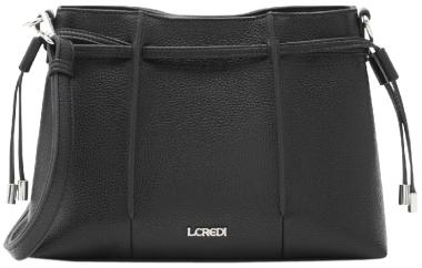 Crossover Bag schwarz L.Credi klein Rahmi vegan Zugbänder