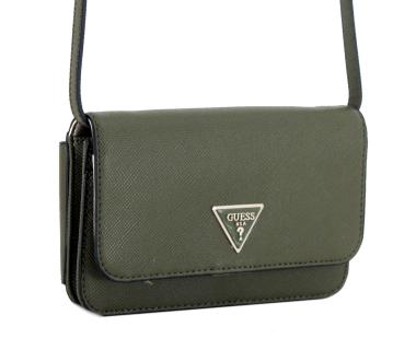Crossovertasche Guess Laurel SLG Olive grün Handyfach 
