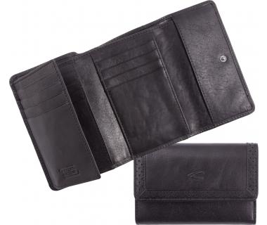 Damenbörse Talara Medium Flap Camel Active schwarz Cutouts Leder