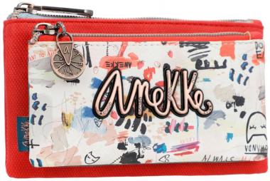 Damengeldbeutel Anekke Fancy Bunt Rot grosses Markenemblem