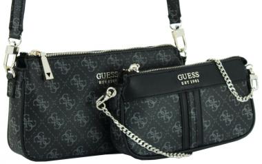 Damenschultertasche Guess Coal Multi Kasinta Mini Schwarz Grau