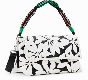 Damentasche schwarz weiß Blumen Desigual Venecia Onyx Crudo