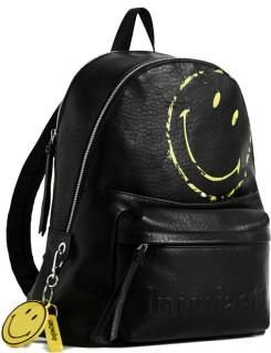 Desigual Damenrucksack Smile Mombasa 2Zippers schwarz Emojy