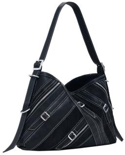 Desigual Handtasche schwarz Fibonacci zweigeteilt Buxton Kontrast