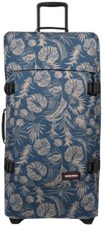 Eastpak Reisetaschentrolley Tranverz L Brize Blue Beige Palmenblätter