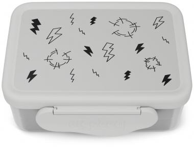 Edelstahl Brotzeitdose grau Ergobag Gewitter Blitze 