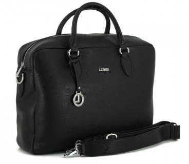 Ella L.Credi Schwarz Bürotasche abnehmbarer Anhänger