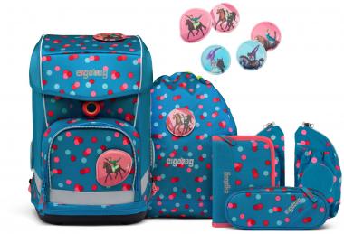 Ergobag Cubo Light VoltiBär blau Punkte Schultasche Komplettset