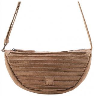 FREDsBRUDER Crossbody Bag Riffel caramel Leder Halfmoon braun