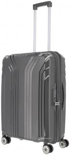 Flugkoffer mit Dehnfalte schwarz Elvaa 4w Trolley M 66cm Travelite
