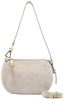 FredsBruder Veloursledertasche Crossover The Beaded Creamy Beige