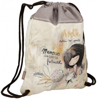 Freizeitrucksack mit Zugband Anekke Memories beige