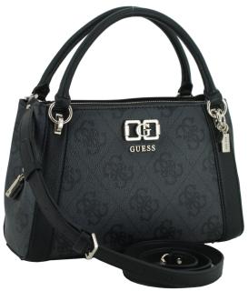 Girlfriend Satchel Guess Karnilla Logo schwarz grau Kurzgrifftasche