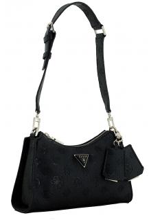 Guess Abendtasche Cresidia II Top Zip schwarz Logoprägung