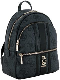 Guess Citybackpack Erenia Coal Logo schwarz grau