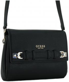 Guess Gregoria Umhängetasche mit Überschlag dreigeteilt schwarz