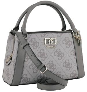Guess Handtasche Karnilla Logo Dark Taupe 4G Alloverprint