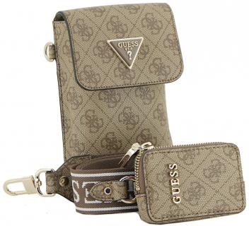 Guess Handytasche Latona Mini Phone Crossbody Latte Logo Etui 