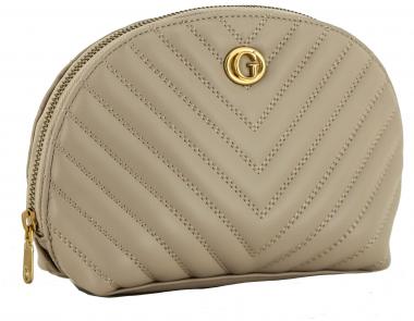 Guess Kosmetiktasche Necessaire beige Steppnähte