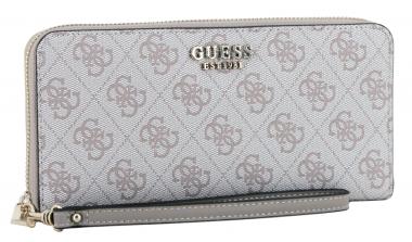 Guess Langbörse Zamira Dark Taupe 4G Logoprint