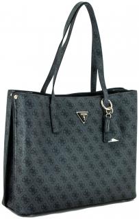 Guess Meridian Tote Bag dunkelgrau Logoprint Coal